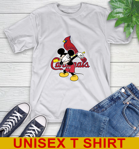 St.Louis Cardinals MLB Baseball Dabbing Mickey Disney Sports T-Shirt 12
