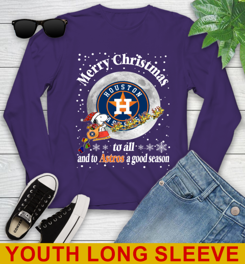 Houston Astros Merry Christmas To All And To Astros A Good Season MLB Baseball Sports Youth Long Sleeve 4