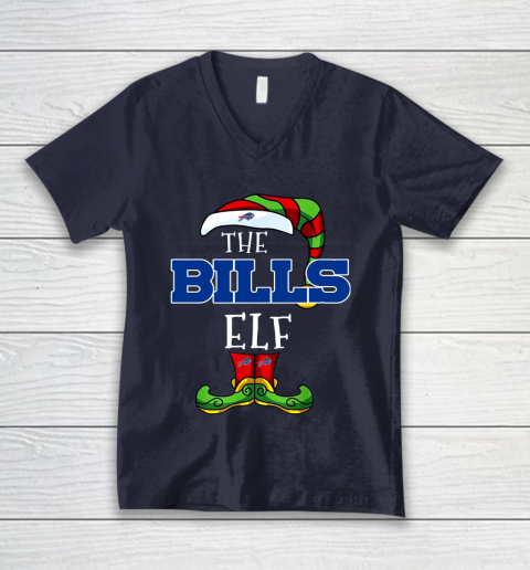 Buffalo Bills Christmas ELF Funny NFL V-Neck T-Shirt 2
