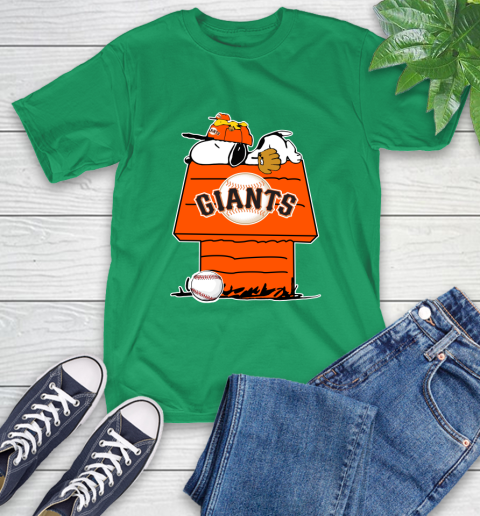MLB San Francisco Giants Snoopy Woodstock The Peanuts Movie Baseball T Shirt_000 T-Shirt 7