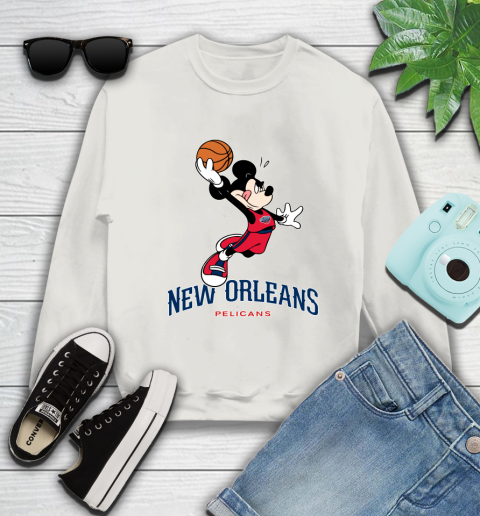 NBA Basketball New Orleans Pelicans Cheerful Mickey Mouse Shirt Sweatshirt 12
