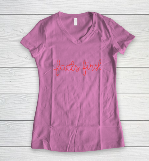 CNN Facts First Women's V-Neck T-Shirt 8