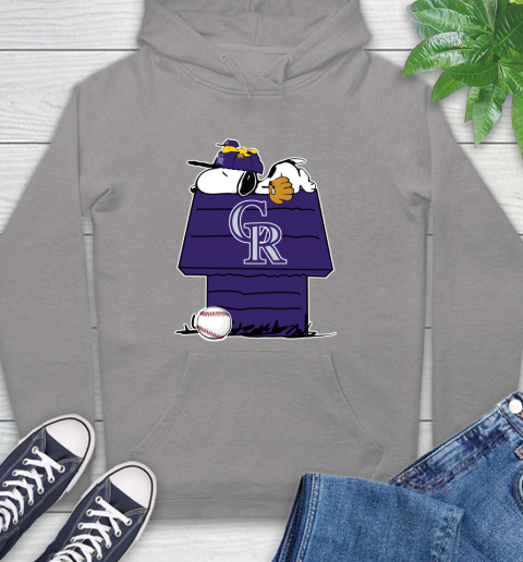 MLB Colorado Rockies Snoopy Woodstock The Peanuts Movie Baseball T Shirt Hoodie 6
