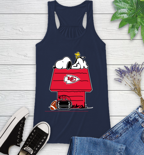 Kansas City Chiefs NFL Football Snoopy Woodstock The Peanuts Movie Racerback Tank 10
