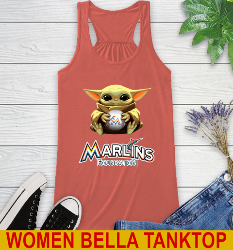 MLB Baseball Miami Marlins Star Wars Baby Yoda Shirt 40