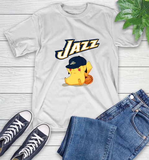 NBA Pikachu Basketball Sports Utah Jazz T-Shirt