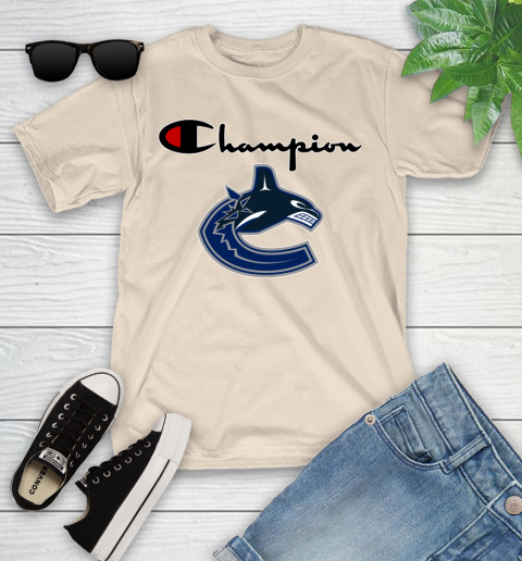 NHL Hockey Vancouver Canucks Champion Shirt Youth T-Shirt 9