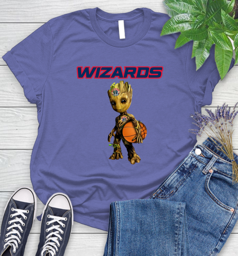 Washington Wizards NBA Basketball Groot Marvel Guardians Of The Galaxy Women's T-Shirt 11
