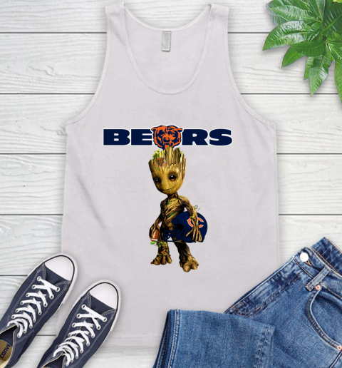 Chicago Bears NFL Football Groot Marvel Guardians Of The Galaxy Tank Top
