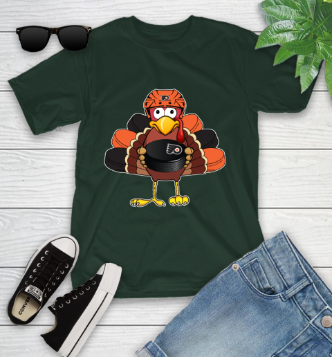 Philadelphia Flyers Turkey Thanksgiving Day Youth T-Shirt 6 Philadelphia Flyers Turkey Thanksgiving Day Youth T-Shirt - Image 6