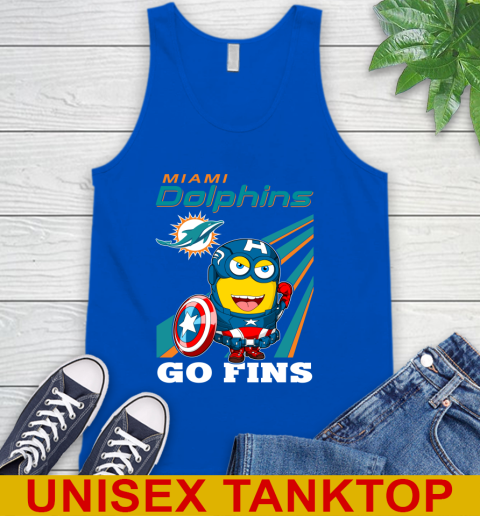 NFL Football Miami Dolphins Captain America Marvel Avengers Minion Shirt Tank Top 4