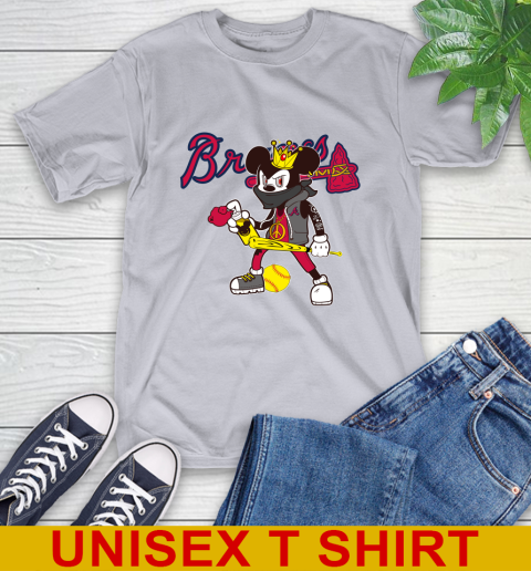 Atlanta Braves MLB Baseball Mickey Peace Sign Sports T-Shirt 6