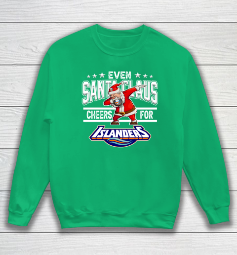 New York Islanders Even Santa Claus Cheers For Christmas NHL Sweatshirt 5