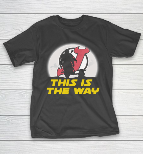 New Jersey Devils NHL Ice Hockey Star Wars Yoda And Mandalorian This Is The Way T-Shirt