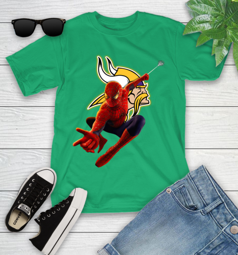 NFL Spider Man Avengers Endgame Football Minnesota Vikings Youth T-Shirt 18