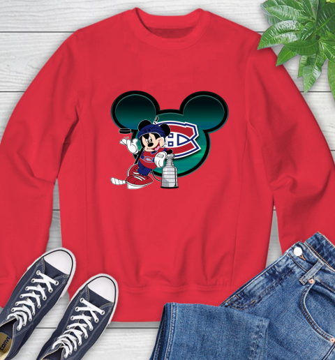 NHL Montreal Canadiens Stanley Cup Mickey Mouse Disney Hockey T Shirt Sweatshirt 10