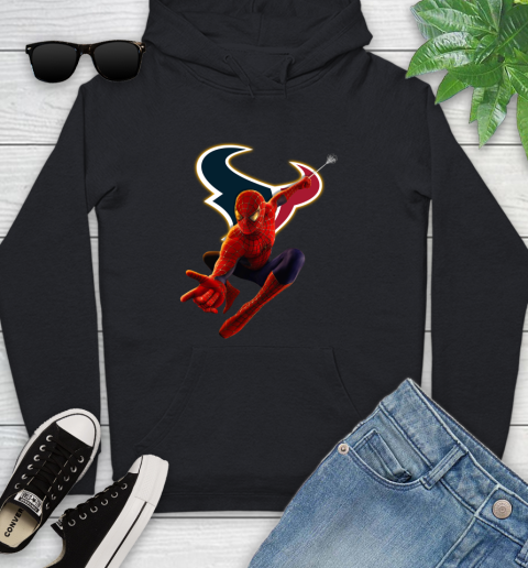 NFL Spider Man Avengers Endgame Football Houston Texans Youth Hoodie 2