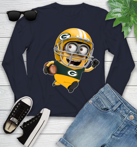 NFL Green Bay Packers Minions Disney Football Sports Youth Long Sleeve 3