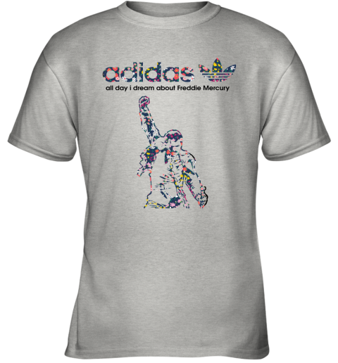 Adidas All Day I Dream About Freddie Mercury Floral Youth T-Shirt