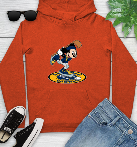 NHL Hockey Buffalo Sabres Cheerful Mickey Disney Shirt Youth Hoodie 5
