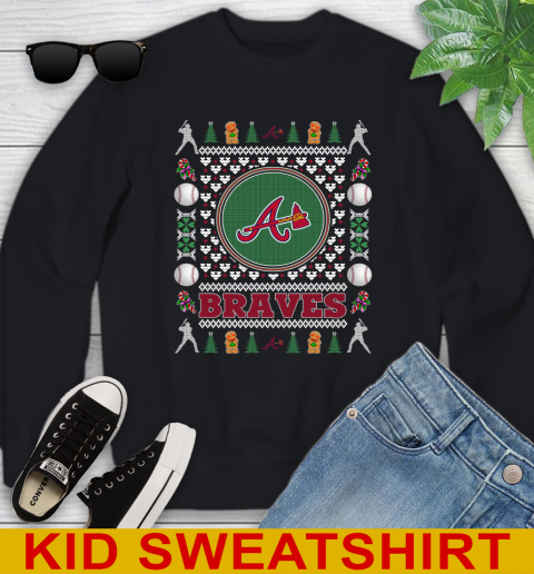 Atlanta Braves Merry Christmas MLB Baseball Loyal Fan Youth Sweatshirt