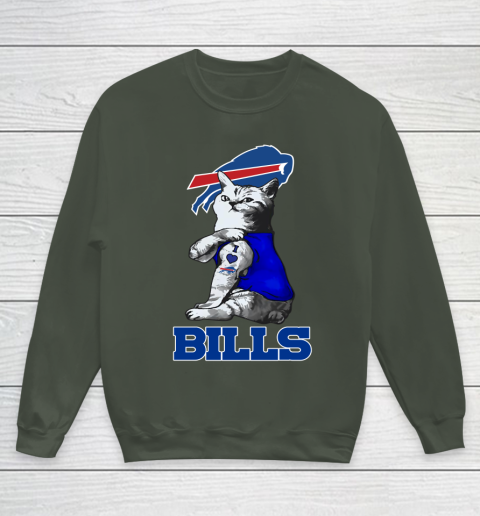 NFL Football My Cat Loves Buffalo Bills Youth Sweatshirt 8