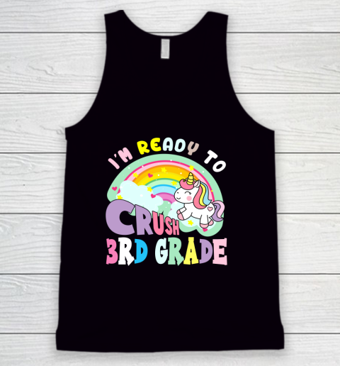Back to school shirt ready to crush 3rd grade unicorn Tank Top