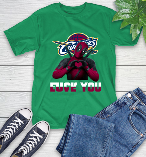 NBA Cleveland Cavaliers Deadpool Love You Fuck You Basketball Sports T-Shirt 7