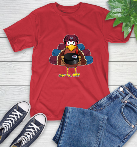 Colorado Avalanche Turkey Thanksgiving Day T-Shirt 10