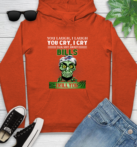 NFL Talk Shit About Buffalo Bills I Kill You Achmed The Dead Terrorist Jeffrey Dunham Football Youth Hoodie 4