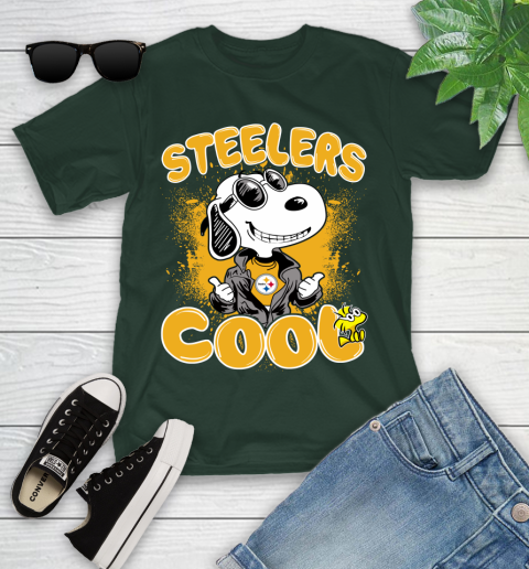 NFL Football Pittsburgh Steelers Cool Snoopy Shirt Youth T-Shirt 4