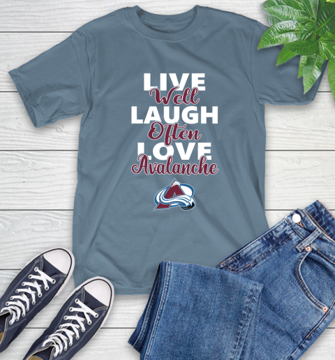 NHL Hockey Colorado Avalanche Live Well Laugh Often Love Shirt T-Shirt - Image 10