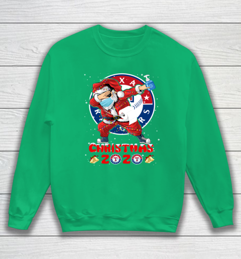 Texas Rangers Funny Santa Claus Dabbing Christmas 2020 MLB Sweatshirt 5