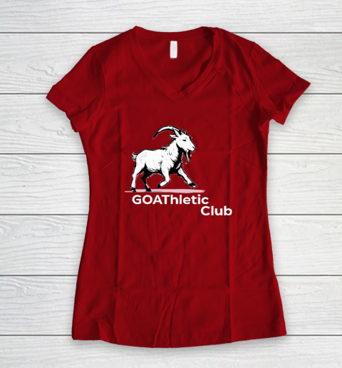 GOAThletic Club For The MEGA Goats Women's V-Neck T-Shirt 6