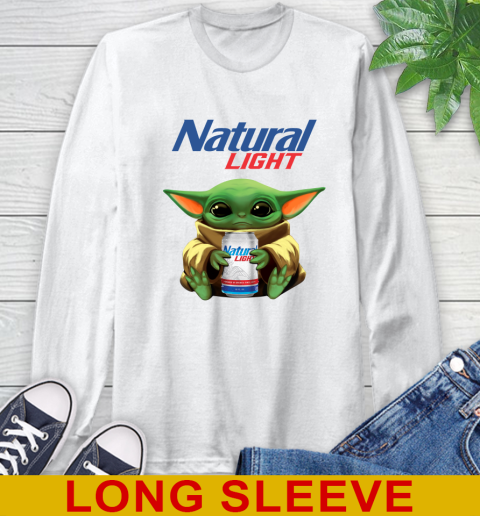 Star Wars Baby Yoda Hugs Natural Light Beer Shirt 58