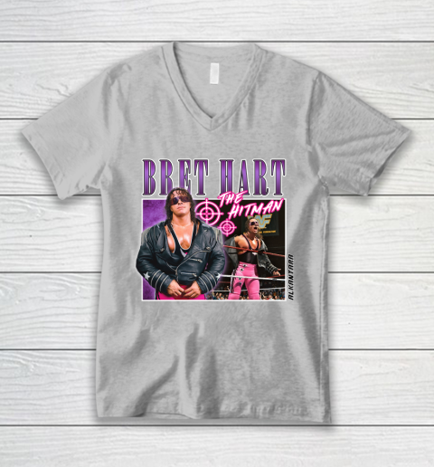 Bret Hart The Hitman V-Neck T-Shirt 3