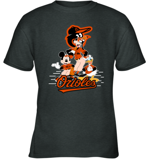 Baltimore Orioles Mickey Donald And Goofy Baseball Youth T-Shirt 