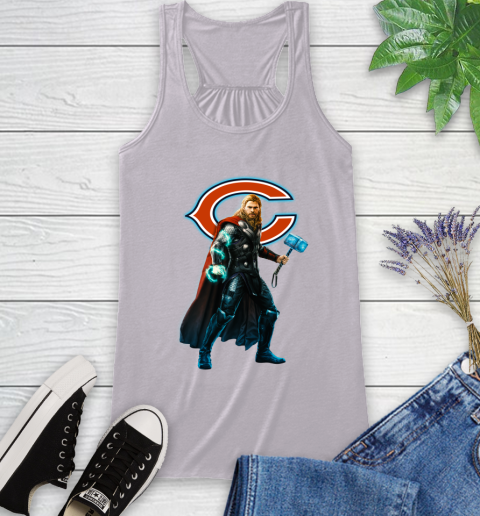 NFL Thor Avengers Endgame Football Chicago Bears Racerback Tank - Image 6