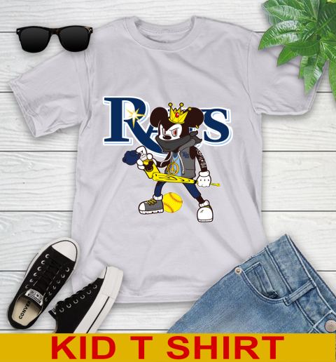 Tampa Bay Rays MLB Baseball Mickey Peace Sign Sports Youth T-Shirt 5