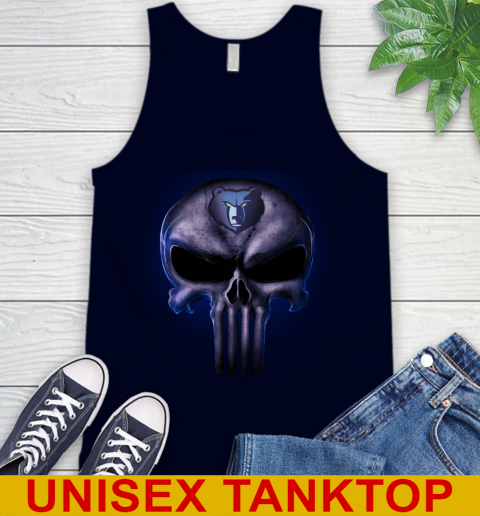 Memphis Grizzlies NBA Basketball Punisher Skull Sports Tank Top 2