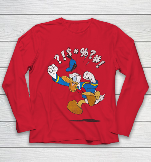 Disney Mickey And Friends Donald Angry Jump Youth Long Sleeve 8