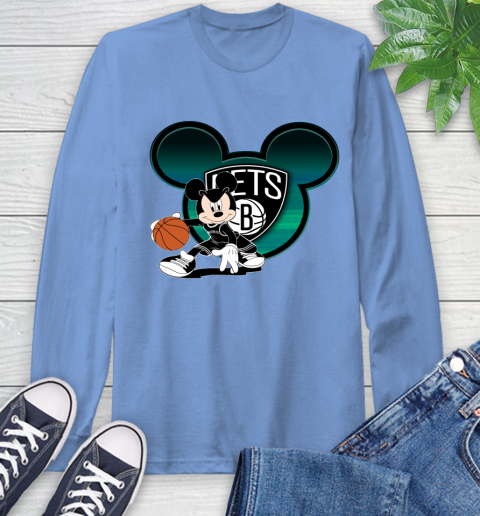 NBA Brooklyn Nets Mickey Mouse Disney Basketball Long Sleeve T-Shirt 11