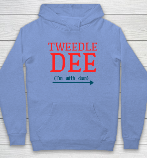 Tweedle Dee I'm With Dum Couple And Friends Funny Lazy Costume Hoodie 7