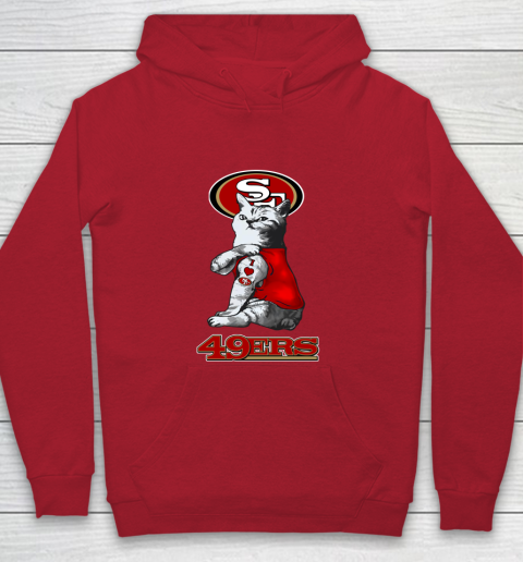 NFL Football My Cat Loves San Francisco 49ers Youth Hoodie 7