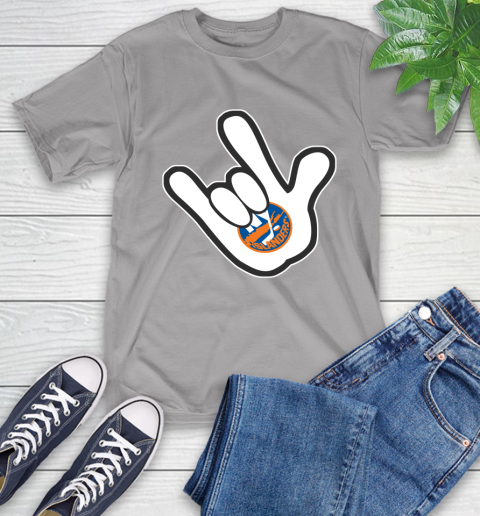New York Islanders NHL Hockey Mickey Rock Hand Disney T-Shirt 6