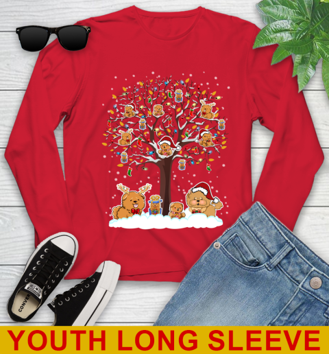 Chow Chow dog pet lover light christmas tree shirt 127