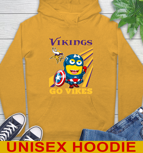 NFL Football Minnesota Vikings Captain America Marvel Avengers Minion Shirt Hoodie 2