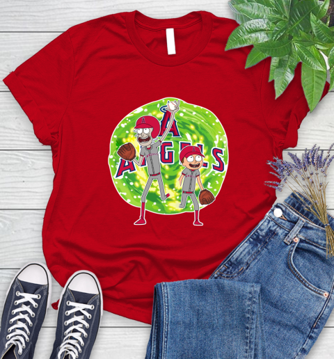 MLB Los Angeles Angels Rick And Morty Baseball Sports Women's T-Shirt 9