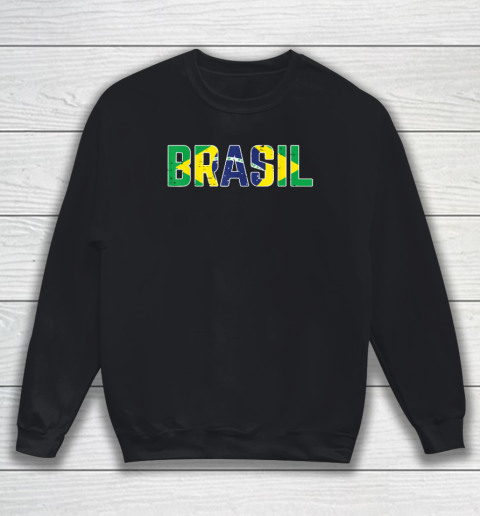Brasil Flag Brazilian Soccer Fan Sweatshirt