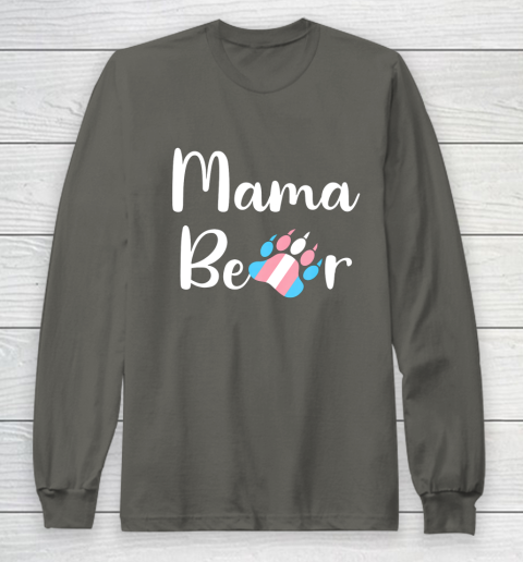 Mama Bear Transgender Mom T Shirt Trans Pride Gift Long Sleeve T-Shirt 5